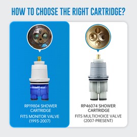 RP19804 Shower Cartridge Compatible with Delta 1300/1400 Series, Shower Faucet Parts Replacement Pressure Balance Cartridge for Delta Monitor Valves(1993-2007)