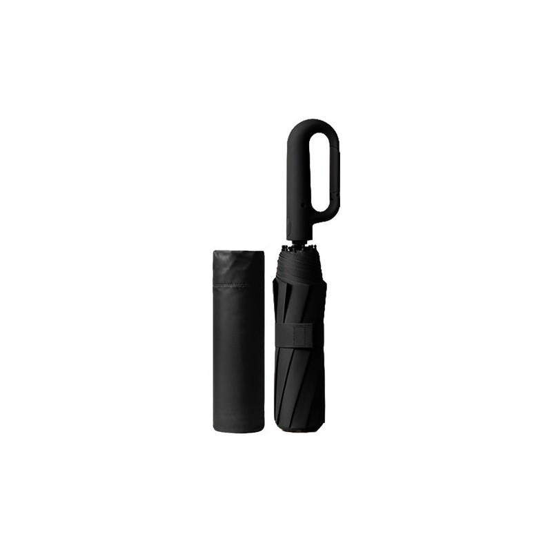 Carabiner 3-Fold Automatic Umbrella UV Block with Blackout Canopy