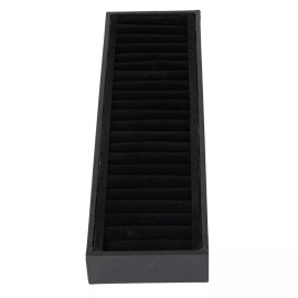 SSWBasics Bracelet Tray Holder - 21 Section Bangle Tray with Black Velvet Inserts