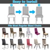 Stretch Chair Covers, Set of 6, for Dining Room Chairs,