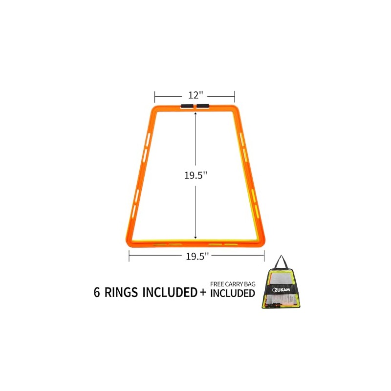 ZUKAM Trapezoid Agility Rings for Speed Training & Agility Footwork