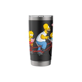 The Simpsons Father's Day Homer and Kids Bike Ride with Dad Stainless Steel Insulated Tumbler