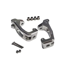 Aluminum Alloy Front Caster Blocks (c-hubs) for Traxxas 1/8 4WD Sledge Monster Truck Replace 9532 2pcs - Silver
