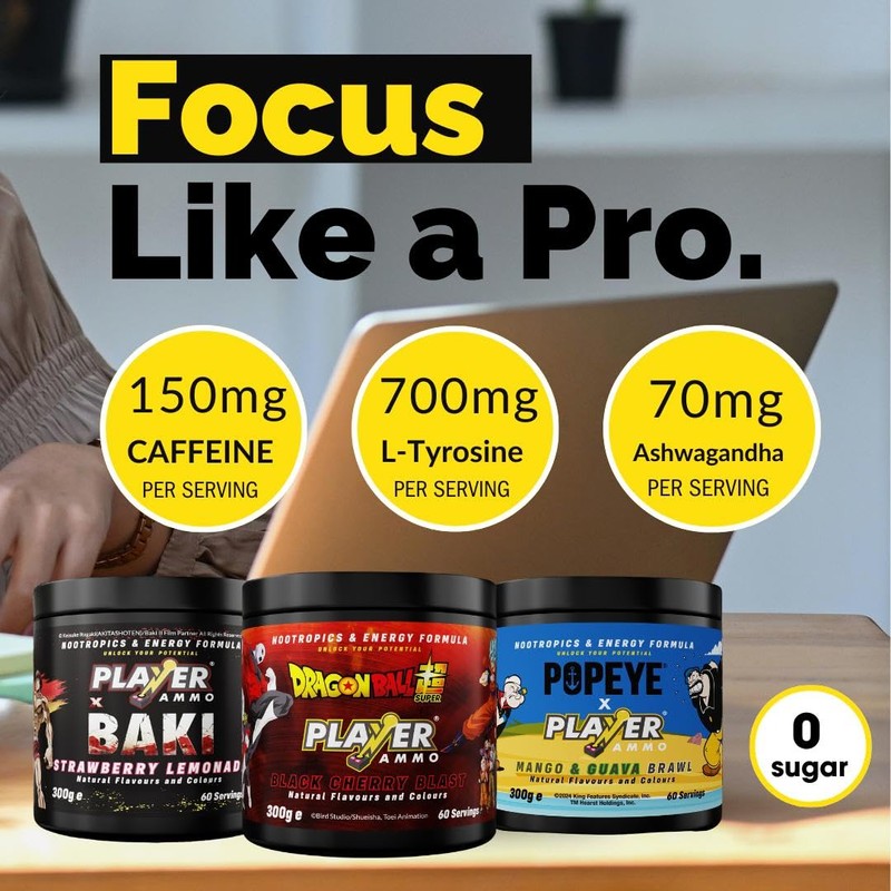PLAYER AMMO X POPEYE | Mango and Guava Energy Powder