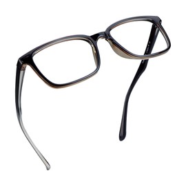 LifeArt Reading Glasses Anti Eyestrain Computer Readers Gaming GlassesTV Glasses Women and Men Anti Glare (Black, No Magnification)