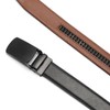Men's Belt Automatic Sliding Buckle Belts Leather Sliding Ratchet Belt