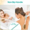 Backski Back Scrubber Anti Slip for Shower,Back Brush Long Handle