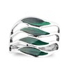AeraVida Amazing Waves Myriad of Green Malachite Stone Sterling Silver