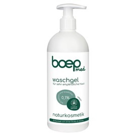 boep med Wash Gel, pH Neutral Wash Gel for Face and Body, Mild Cleansing for Problem Skin such as Neurodermatitis and Rosacea, Very Dry & Itchy Skin, Certified Natural Cosmetics (500 ml)