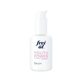 frei öl Youth Power Concept Serum - Smooths & Strengthens the Elasticity of the Skin, with Hyaluron, Red Algae, Camellia Oil and Vitamin E, Vegan & Dermatologically Tested, 30 ml
