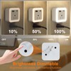 JackonLux Night Lights Plug Into Wall 2 Pack Rechargeable Battery