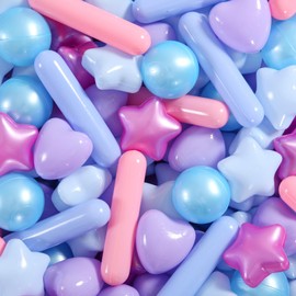 STARBOLO Star Ball Pit Balls for Toddlers - 100pcs Crush Proof Plastic Children's Toy Balls Pearl Colors Ocean Balls for Birthday Christmas Parties Games Pool(Mermaid)