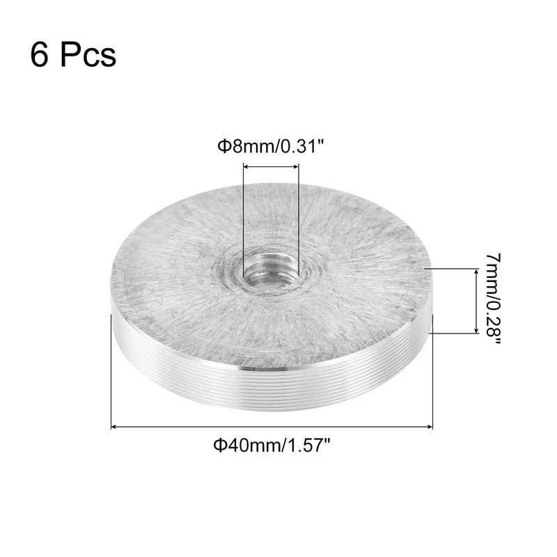 QUARKZMAN M8 Thread 40 mm Diameter Round Shape Aluminium Disc