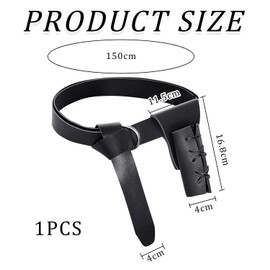 NIDHFG 1 Piece Black Belt, Knight Clothing Accessories, Pu Leather Belt, Retro Belt, Cosplay Clothing Accessories.