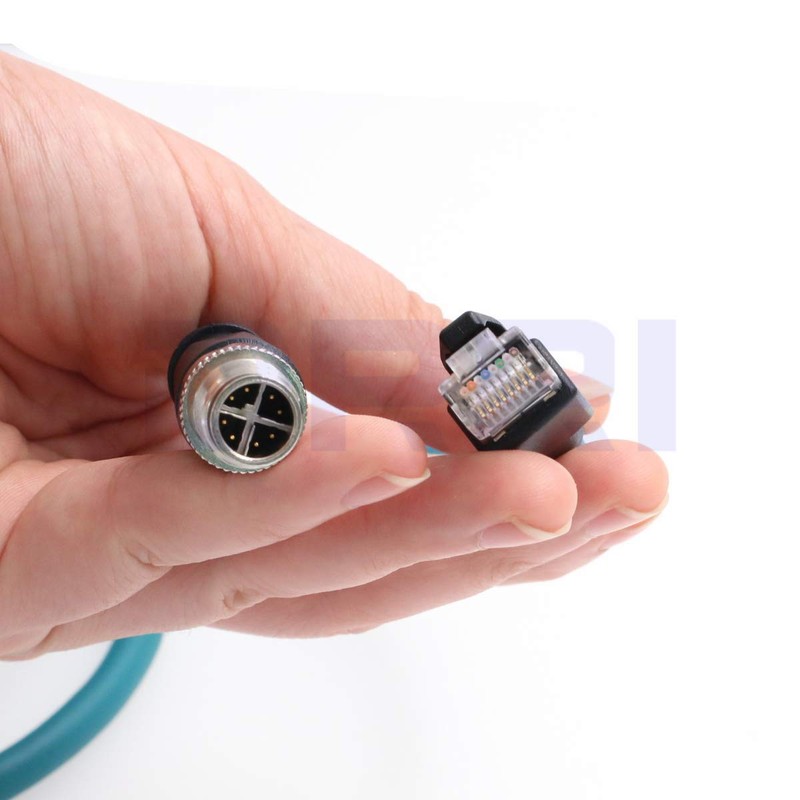 DRRI M12 - Cable blindado Cat6 de 8 polos a