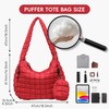 Bagtopia Puffer Tote Bag for Women, Large Quilted Puffer Bag
