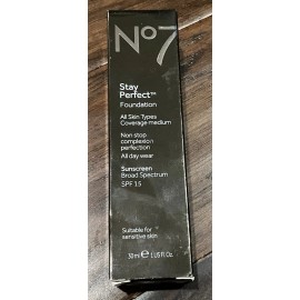 No7 No 7 Stay Perfect Foundation All Skin Types Sunscreen SPF 15 Hazelnut EXP 6/2020