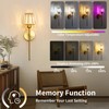 Battery Operated Crystal Wall Sconce Set of 2, Gold Rechargeable