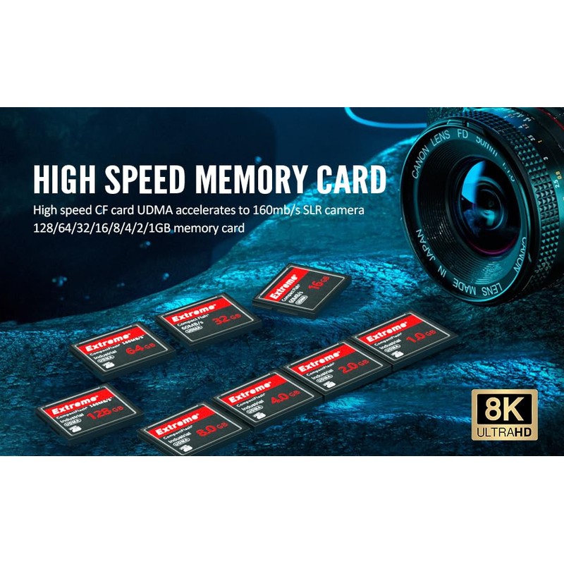 CF 133X Firstwin Compact Flash Memory Card 8GB Optical Camera