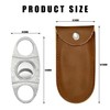 1 Stainless Steel Cigar Cutter, 1 Leather Case, Cigar Tools,