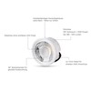 LED recessed spotlight flat 230 V dimmable set round brushed