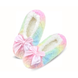 Keyela Womens Cozy&Warm Slipper Socks with Grippers-House Socks