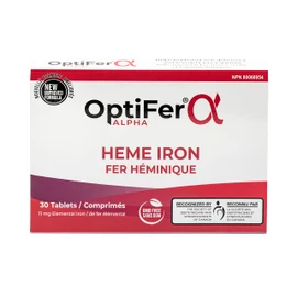 Optifer Alpha heme iron supplement for Iron Deficiency Anemia (30, 1)