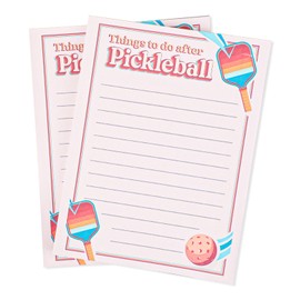 Gosknor 2pcs Pickleball Notepads, Cute Things To Do After Pickleball Notepad Funny Pickleball Gifts Practical Pickleball Memo Notepads for Home Office School Supplies(Brown)