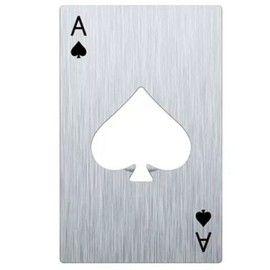 20Pcs Poker Card Bottle Opener Ace Poker Shaped Stainless Steel Beer Bottle Opener for Bar Party