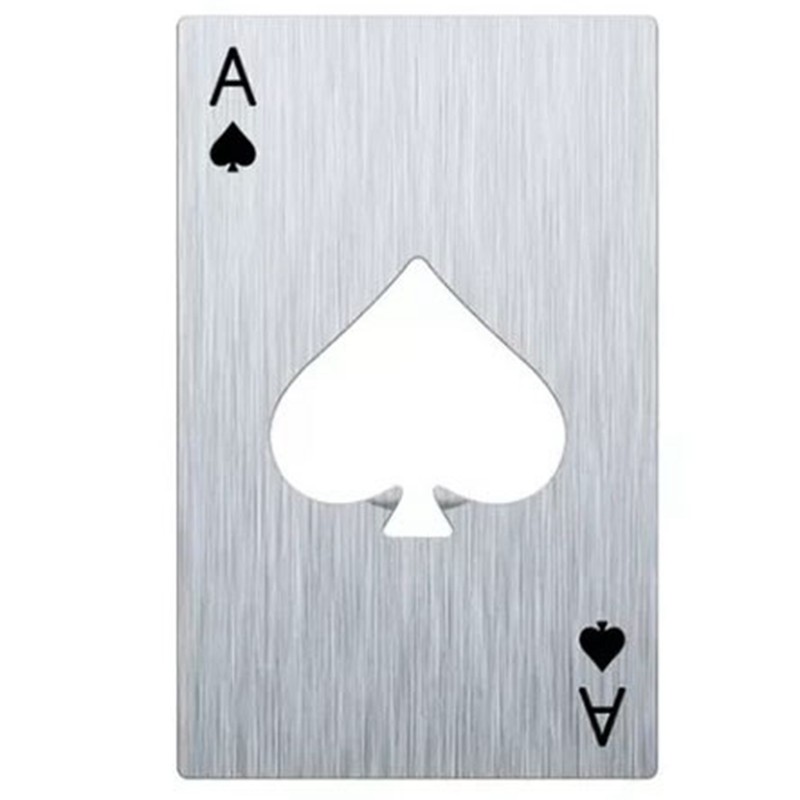 20Pcs Poker Card Bottle Opener Ace Poker Shaped Stainless Steel