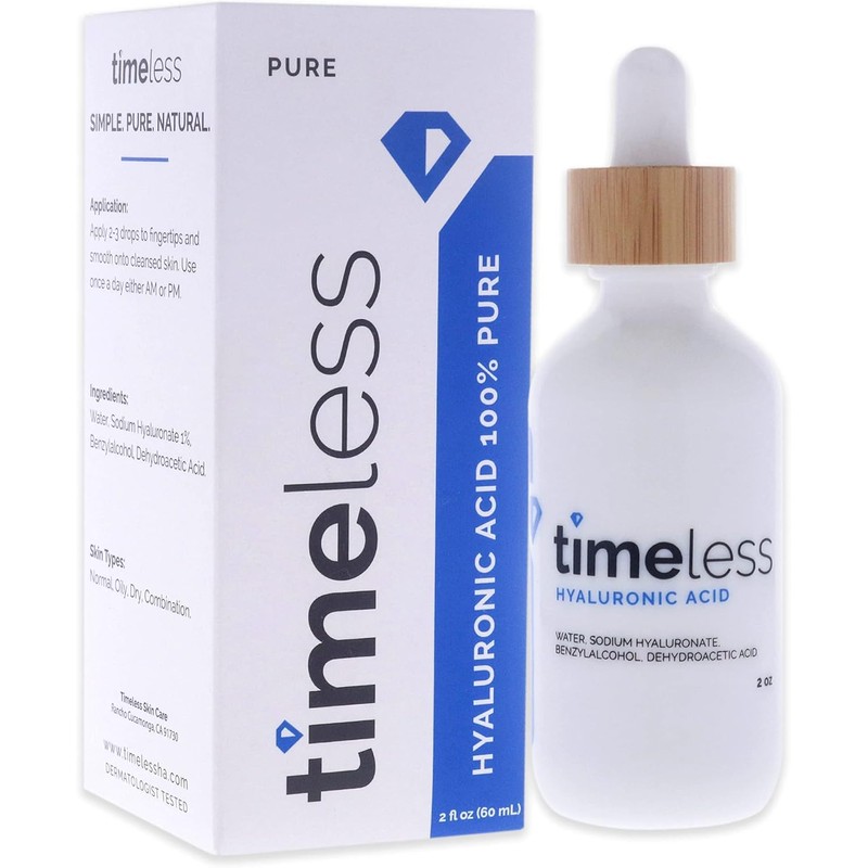 Timeless Hyaluronic Acid 100 Percent Pure Serum Unisex 2 oz