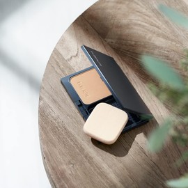 EX:BEAUTE Vision Foundation Silk, Made in Japan, Powder Foundation (Ochre 01, Case Included)