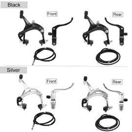 Front/Rear F ie Bike Brake Kit Road Bike Cruiser Brake Set Bike Caliper Brake Kit Side Pull Brake Set BBZY