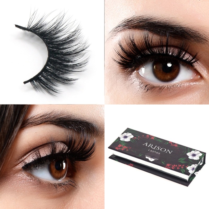Arison Lashes 3D 100% Handmade False Eyelashes Synthetic Natural Eye