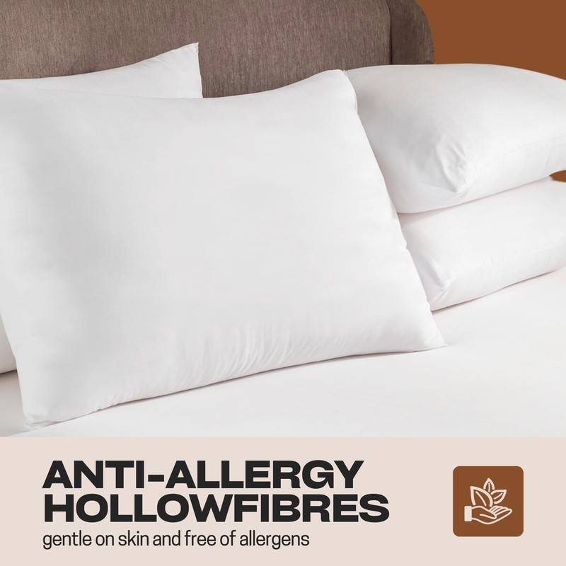 Night Comfort Luxury Anti-Allergy Pillow Soft Support for Front Sleepers,