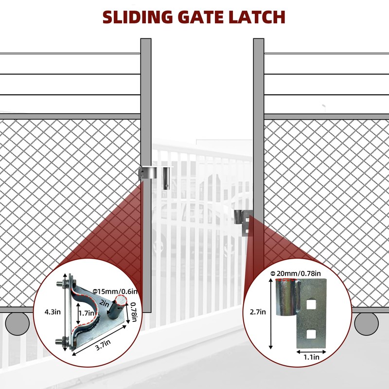 Rolling Gate Hardware Kit for Farm, Fence Gates, Rolling Gates-