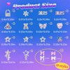 Pizadix Pizadix 82 pcs 3D Sliver Pink Nail Charms Y2K