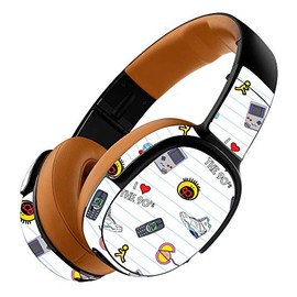 MightySkins Skin Compatible with Skullcandy Crusher 360 Wireless Headphones - Love The 90s | Protective, Durable, and Unique Vinyl wrap Cover | Easy to Apply, Remove | Made in The USA