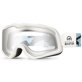 OutdoorMaster Tern Dirt Bike ATV Goggles, OTG Motorcycle Goggles, UV Protection Motocross Dirtbike Goggles for Men and Women, Clear Lens