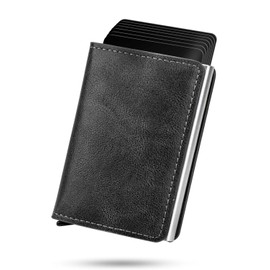 MYGLOAR Mens Wallet Mini Wallet for Women Men Slim Wallet with Coin Pocket and RFID Protection Wallet Leather 8 Credit Card Slots Card Holder for Men