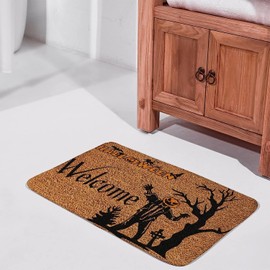 As for me and My House We Will Serve The Lord 5 Welcome Funny Floor Decor Doormat Entrance Way Non-Slip Door Mats Front Indoor or Outdoor Living Room Kitchen Bedroom Area Rugs 30X17 Inch