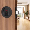 Aglehome Matte Black Pocket Door Hardware with Indicator, Contemporary Privacy