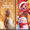 SULOLI Pack of 8 Christmas Window Stickers with Santa Claus