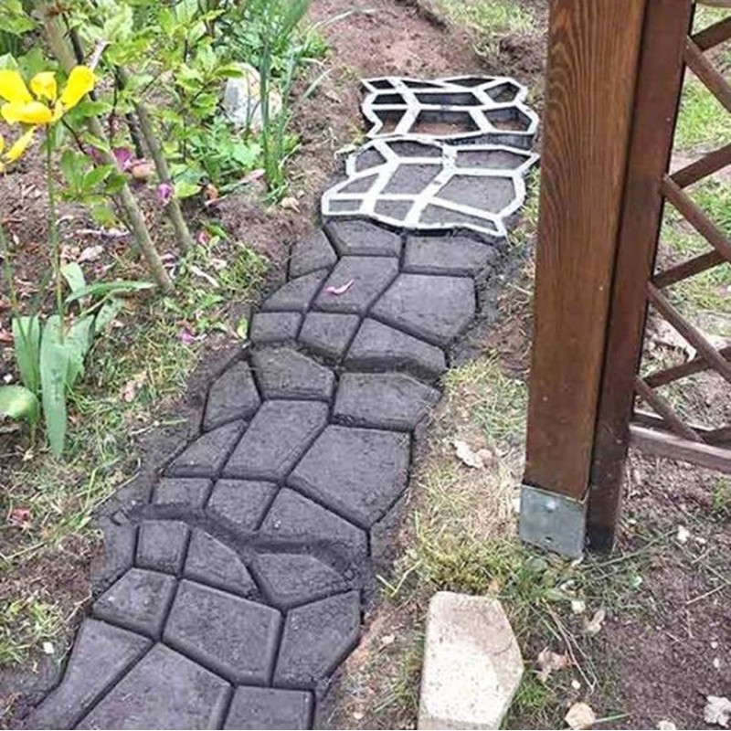 narunaru Gardening Mold, Brick Shape, Concrete, Cobblestone, Walkway, Cement