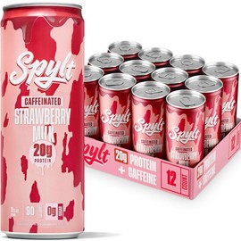 Spylt - High Protein, Caffeinated Chocolate Milk, Workout Recovery & Energy Boost, Sugar Free, Lactose Free - 12 Pack Beverage - Specification: Strawberry