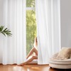 PONY DANCE Non-See-Through Voile Curtains 30 Inch Drop - White