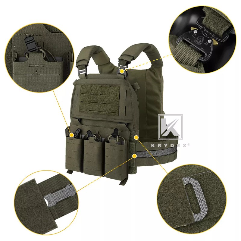 KRYDEX FCPC V5 Plate Carrier Tactical Vest Zip On Back