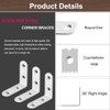 24 Pack White L Bracket 1.57 Inch Stainless Steel Corner