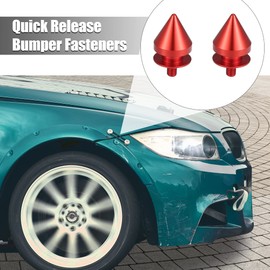 X AUTOHAUX 4 Set Umbrella Universal Bumper Quick Release Bumper Fasteners Red