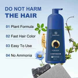 Zhihuashi Plant-Based Hair Coloring Cream,Qiweitang Shampoo Hair Dye,Caviar Hair Colour Cream,Natural Plant Hair Dye for Women Men,Suitable for All Hair Types (Coffee, 1)